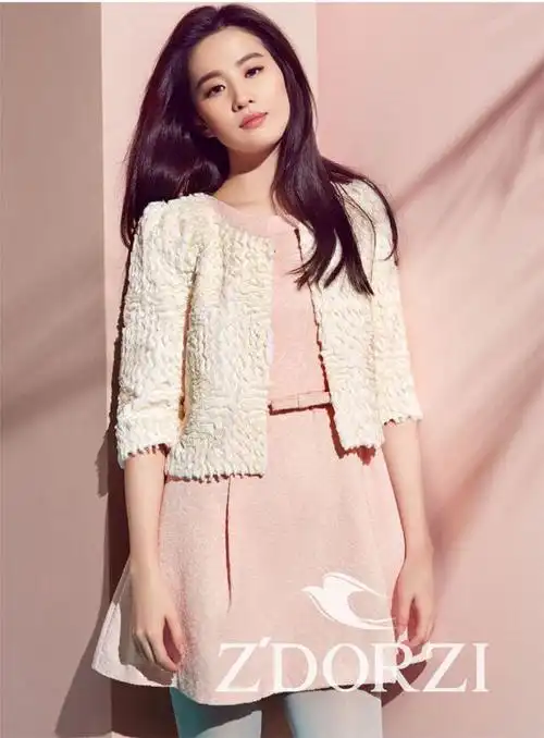 刘亦菲代言拍摄卓多姿2015春季新款女装广告画册