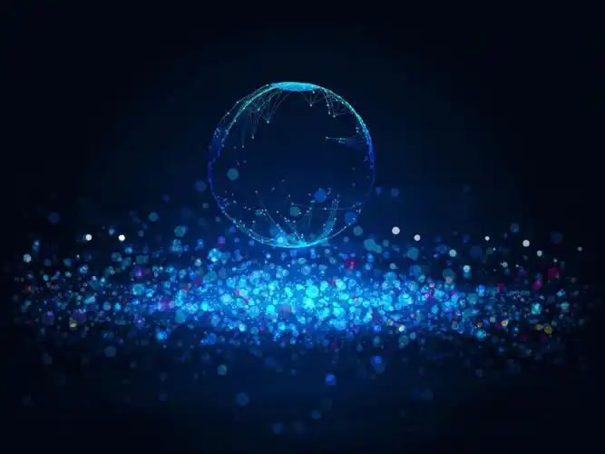 蓝色神秘科技感背景图