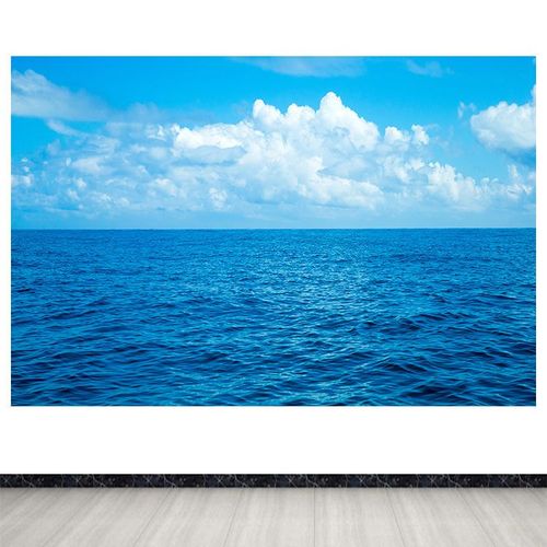 蓝天白云海景图客厅卧室墙贴装饰画碧海蓝天风景画大海图自粘壁画