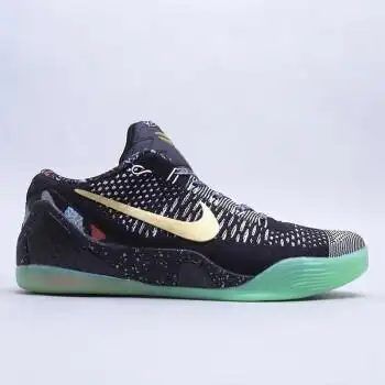 实战篮球鞋kobe 8黑曼巴mvp纪念战靴编织飞线 科比9_黑金【纯原真气垫
