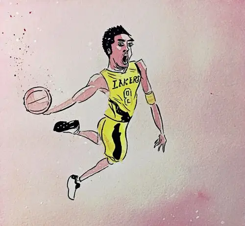 q版 8号科比 (水彩加勾线笔)