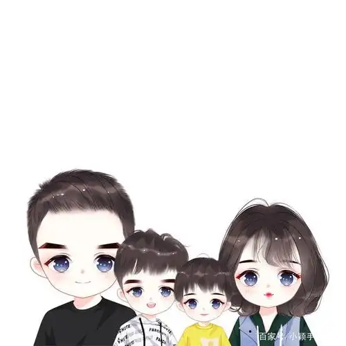 努力迎接幸福,十月全家福,一家三口,四口头像