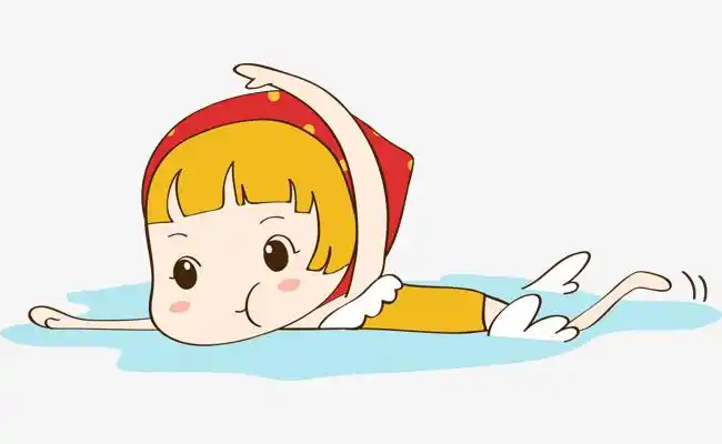 可爱猪乳头卡通手绘可爱婴儿游泳馆