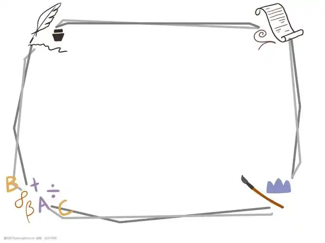 黑色的线条边框插画