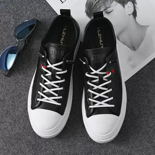 男鞋 小白鞋 净版 男薄休闲百搭潮流白色板鞋 夏季 潮鞋 子2021新款