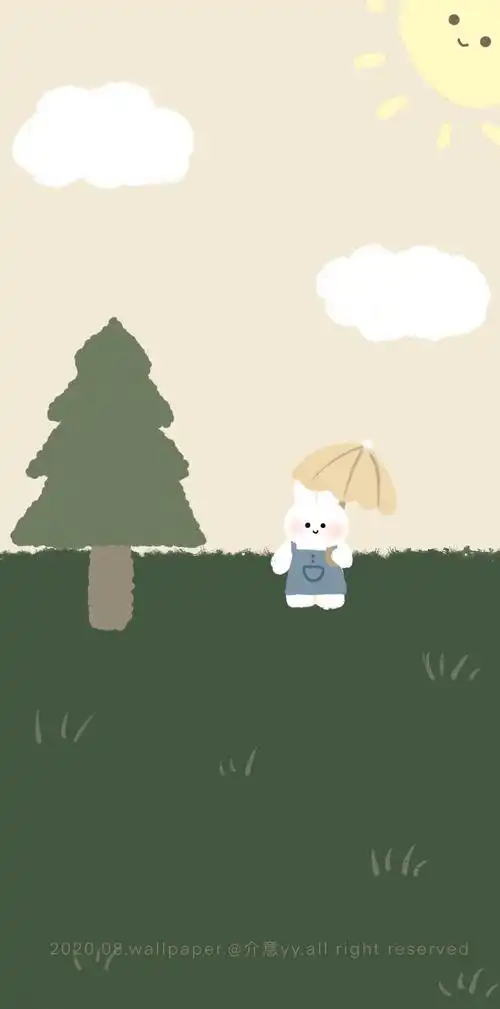 小清新森系可爱手绘手机壁纸