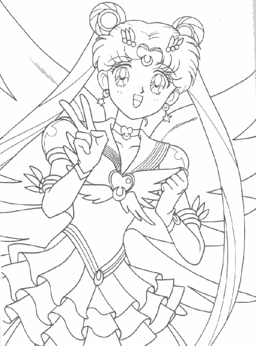 儿童画萌美少女简笔画 第1页