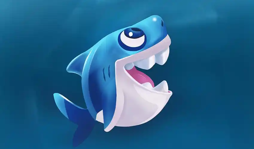 sai手绘卡通小鲨鱼