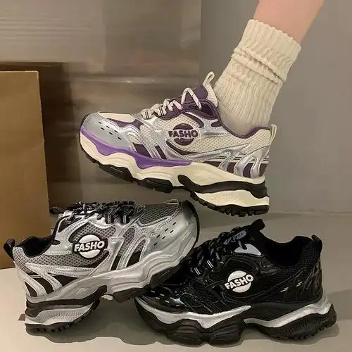 老爹鞋女2024春季厚底松糕透气运动鞋新款ins超火网红爆款休闲鞋