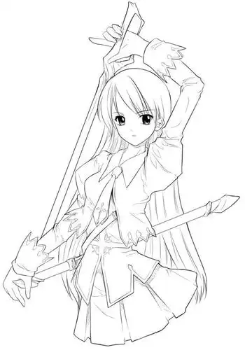 二次元美少女手绘线稿 我的私藏哦 有喜欢的吗?