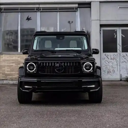 奔驰g63改hofele套件内饰纯白压黑线