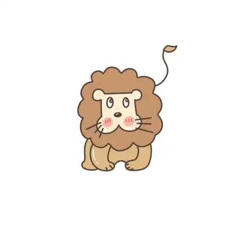 可爱小狮子简笔画微信头像