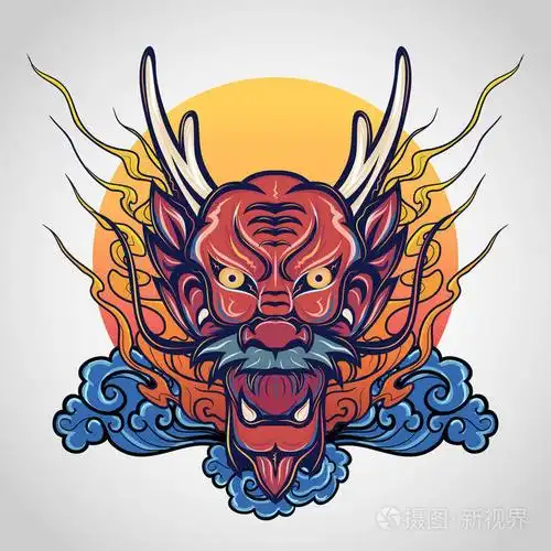 龙矢量徽标图标图示