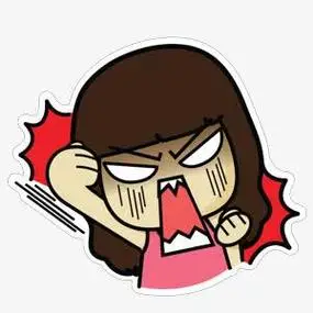 关键词:女孩卡通头像可爱人物生气发火