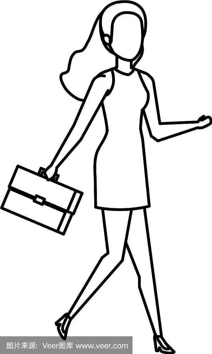 优雅的女商人与投资组合