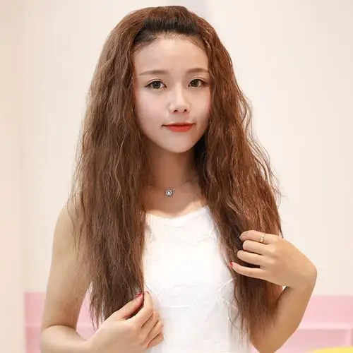 女长卷发玉米烫逼真自然蓬松时尚女生假发半头套 女士中长发优惠券