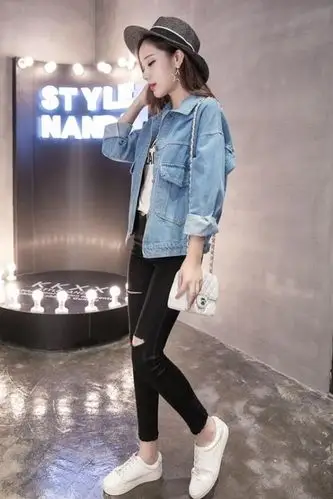 牛仔衣女韩版
