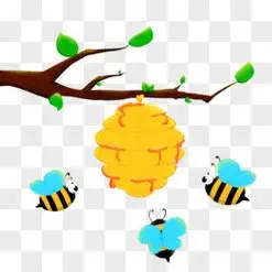 手绘马蜂窝免抠素材