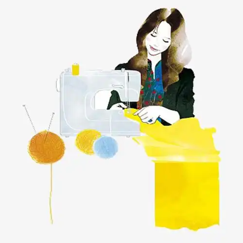 缝补衣服的妈妈png下载