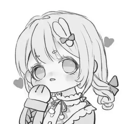 二次元黑白动漫闺蜜头像一对