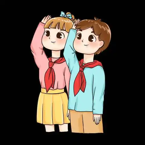 敬礼的少先队员简笔画图片