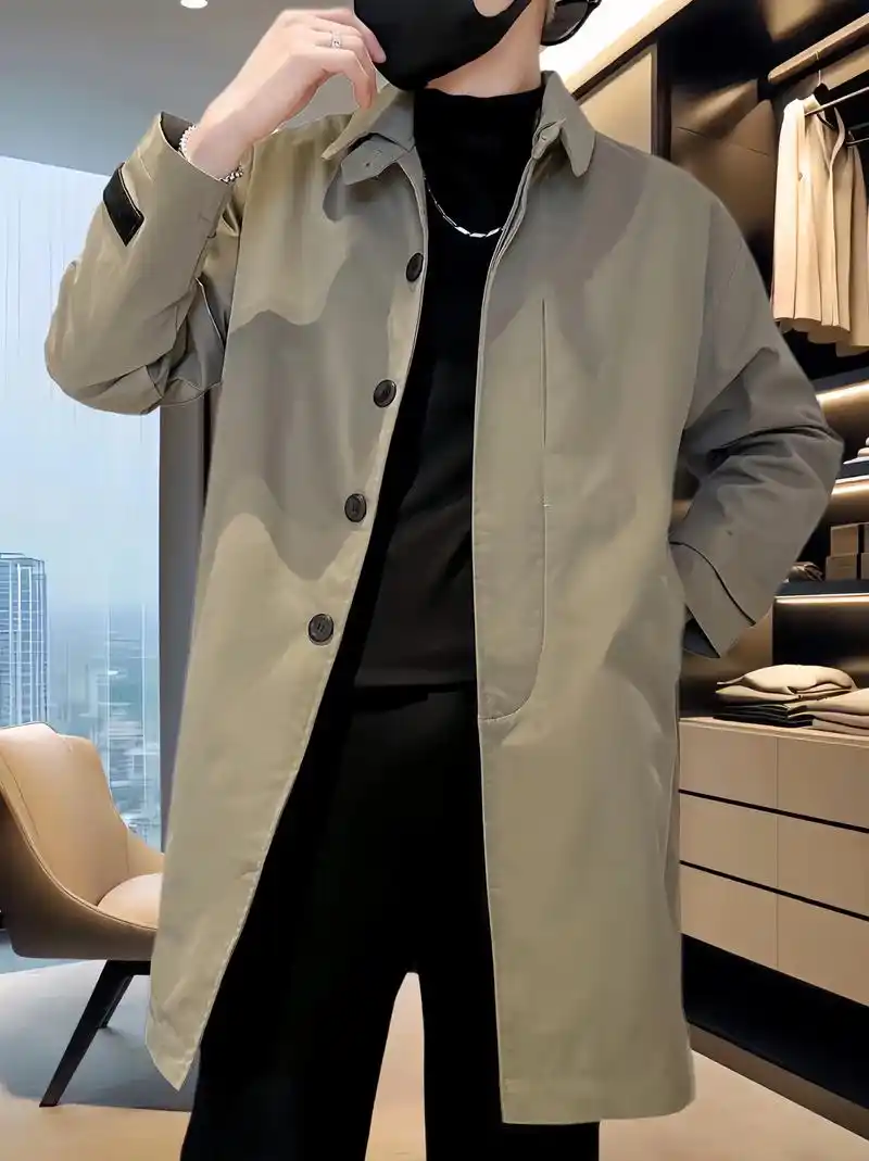 这款风衣的设计非常英伦风,宽松的版 - 抖音