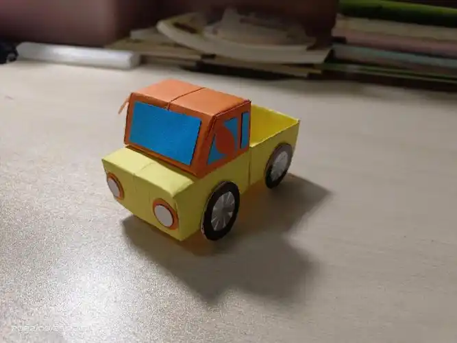 幼儿手工汽车 ##折纸小汽车  #小学生手工作业