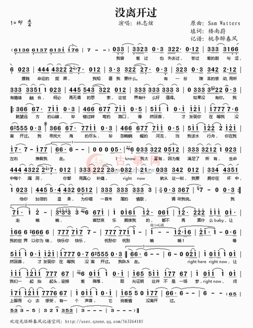 没离开过流行古筝曲谱