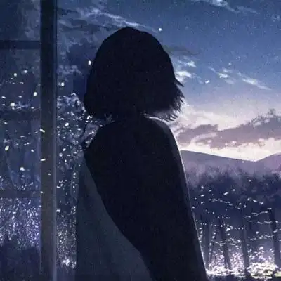 卡通头像背影唯美图片女生