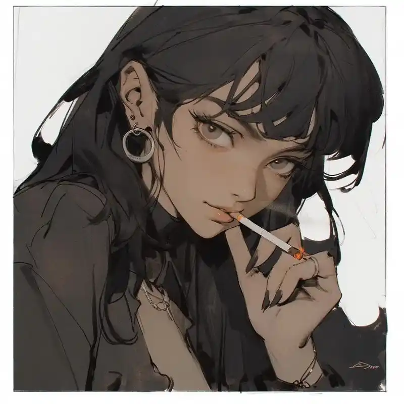 旧漫头像 |抽烟少女|御姐|高冷头像.大家自取自用,需要原图 - 抖音