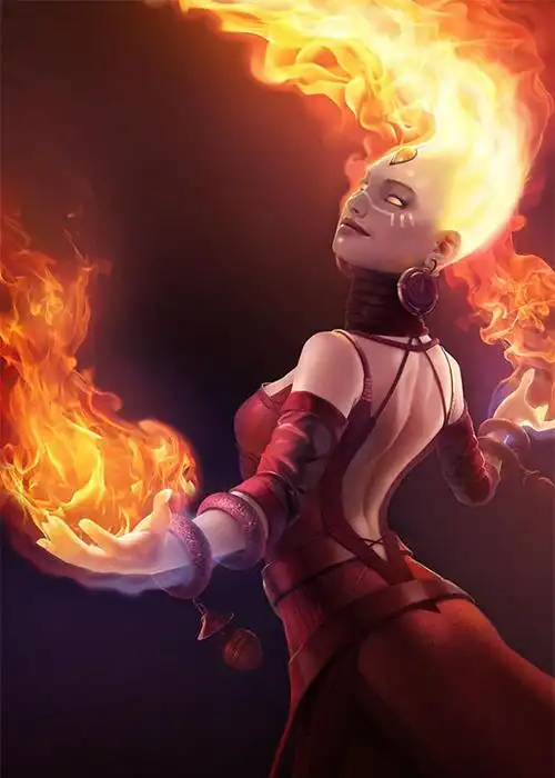 dota2火女绝美艺术图波涛汹涌艳光四射