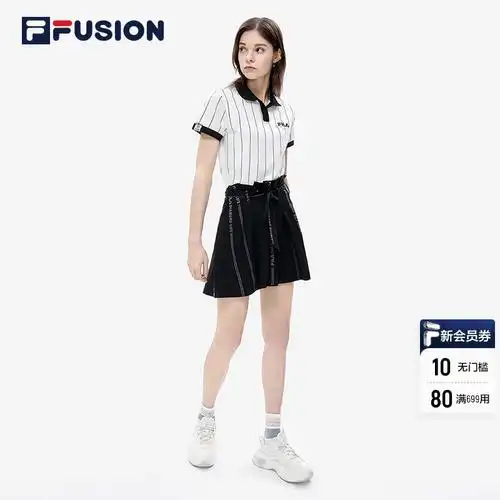 【自选套装】fila fusion斐乐潮牌运动套装2022新款polo衫裤裙女