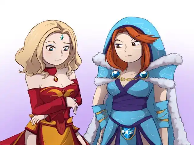 dota2囧图时刻当冰女和火女互换身体冠军教练rotk真是90后