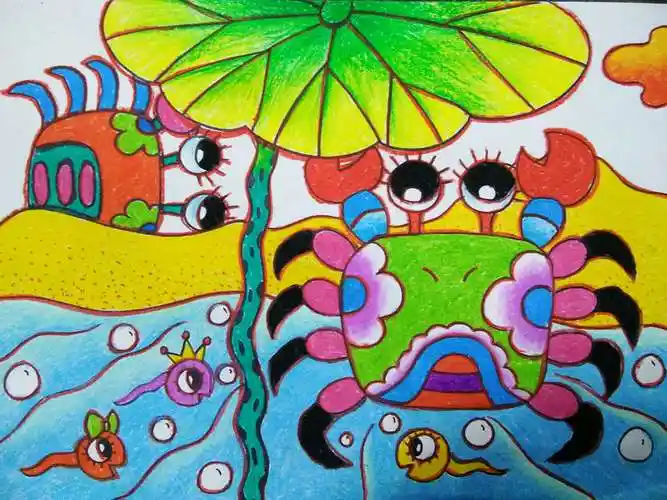 李默油画棒简笔范画