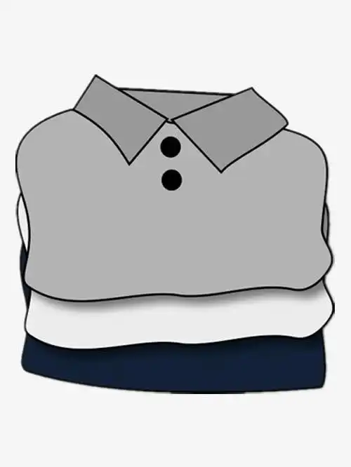 卡通的叠好的衣服