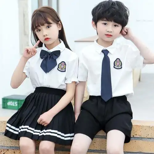 幼儿园园服夏装套装英伦风小学生校服毕业集体拍照服儿童夏季班服