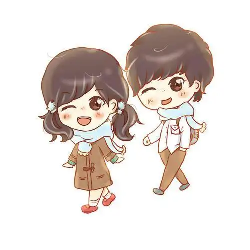 情人节卡通人物卡通画q版人物手绘情侣卡通头像卡通简笔画可爱