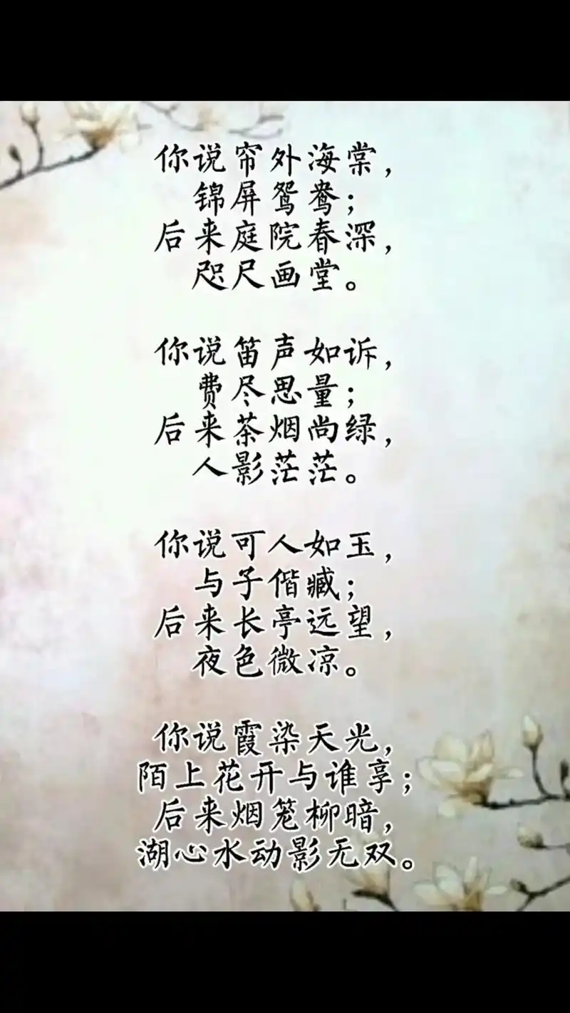 抖音图文来了 《你说,后来》是吴婷所著的诗歌体裁作品,在意 - 抖音