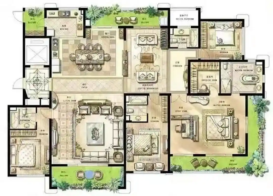 330平米的花园户型应该会让你惊叹不已