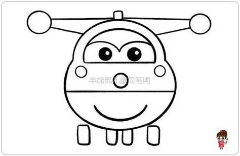超级飞侠乐迪简笔画教程图片