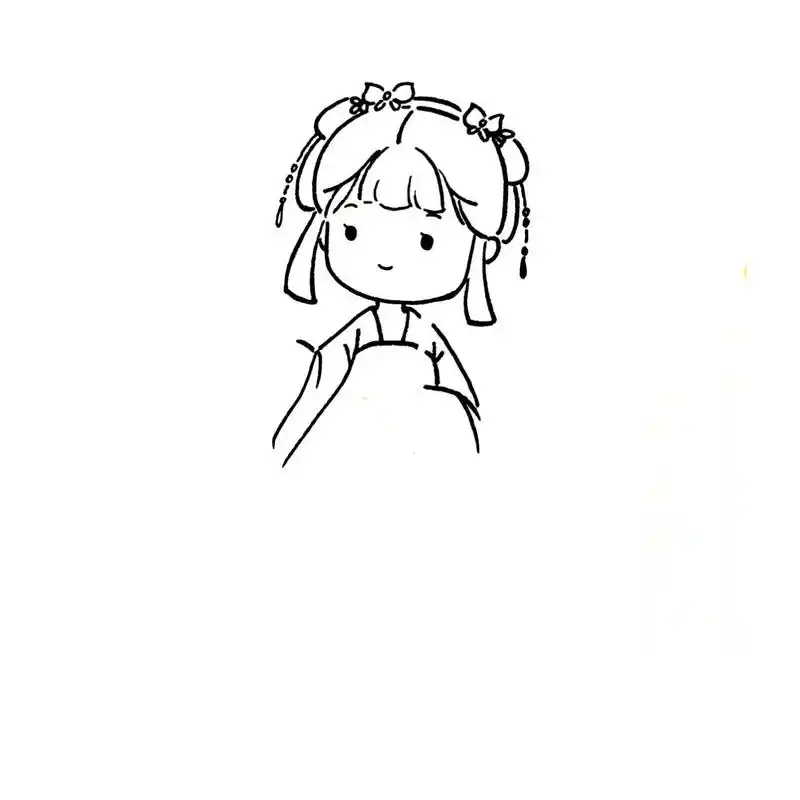 古风简笔画教程|撑伞的汉服少女 好久不见,甚是想念7815 大家想我