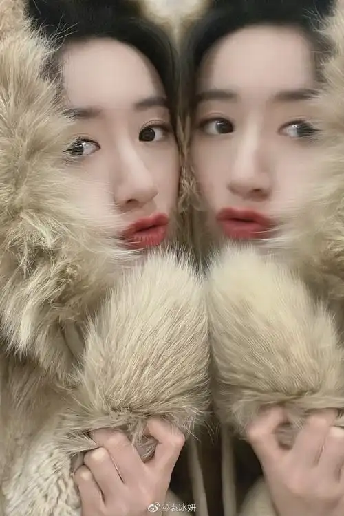 袁冰妍一只巨型兔几的冬日ootd