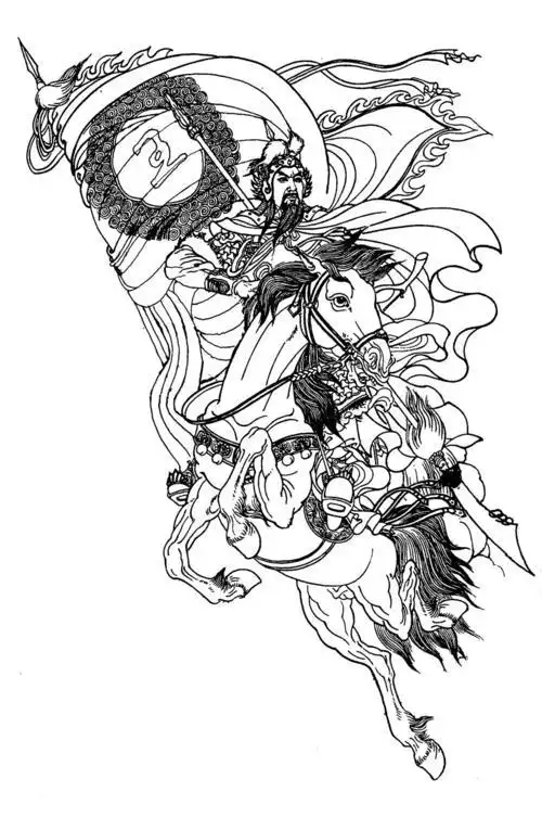 古代将军插画素材