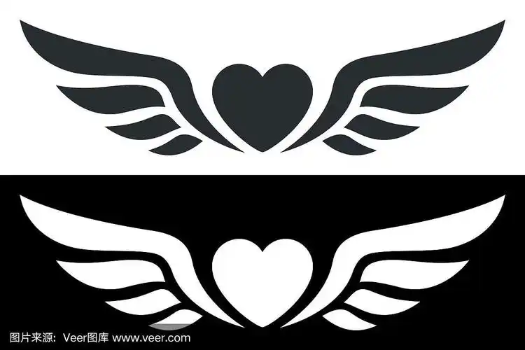 情人节快乐.爱的象征.纹身模板