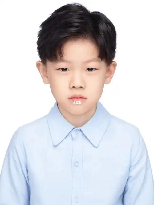 小朋友证件照天真蓝的快乐