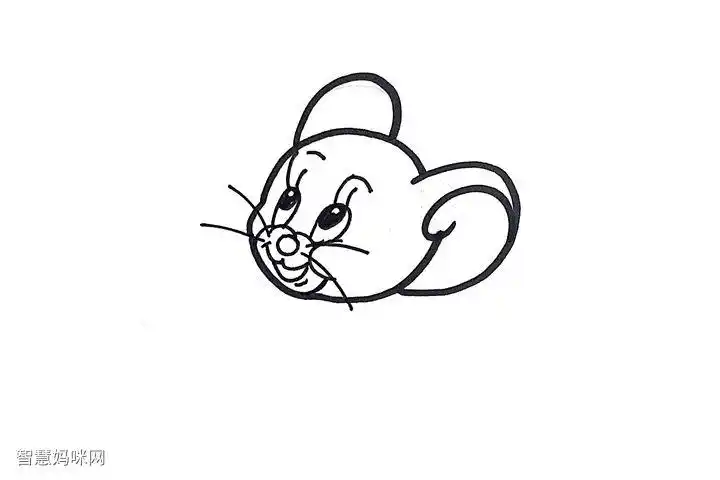 猫和老鼠 老鼠杰瑞怎么画-图1简笔画作品完成图