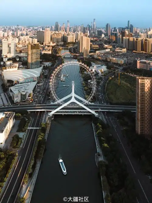 航拍天津城市风光