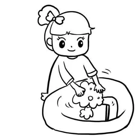 正在洗手的小孩简笔画抗击疫情勤洗手简笔画幼儿洗手简笔画洗手简笔画