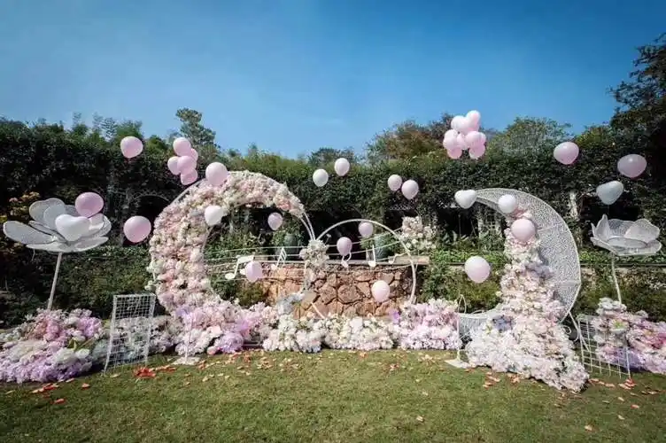 手机实拍现场图片  主题婚礼  小清新风格