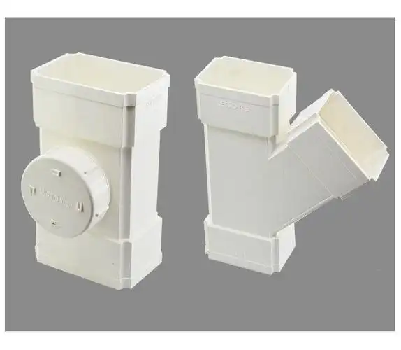 联塑pvc方管方形排水管110*73别墅方转圆弯头三通下水other管卡 方管